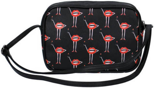 Milky Kiss crossbody tas Milky Kiss zwart/rood