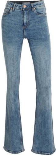 anytime lengtemaat 30 mid rise flared jeans lichtblauw