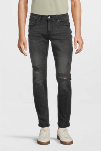 anytime slim fit jeans donkergrijs