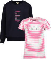 Esprit sweater + T-shirt donkerblauw/rood