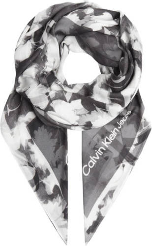 Calvin klein sjaal met all-over print zwart/wit