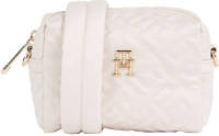 Tommy hilfiger doorgestikte crossbody tas ecru
