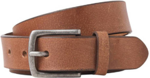 Jack & Jones leren riem JACIAN cognac