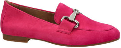 Gabor suède loafers met gesp roze