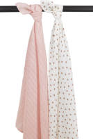 Meyco hydrofiele swaddle Mini Panther 120x120 cm - set van 2 Soft Pink