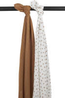 Meyco hydrofiele swaddle Mini Panther 120x120 cm - set van 2 Toffee