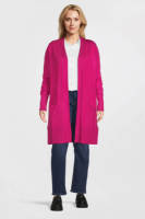 GREAT LOOKS Lang gebreid vest roze
