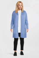 GREAT LOOKS Lang gebreid vest lichtblauw