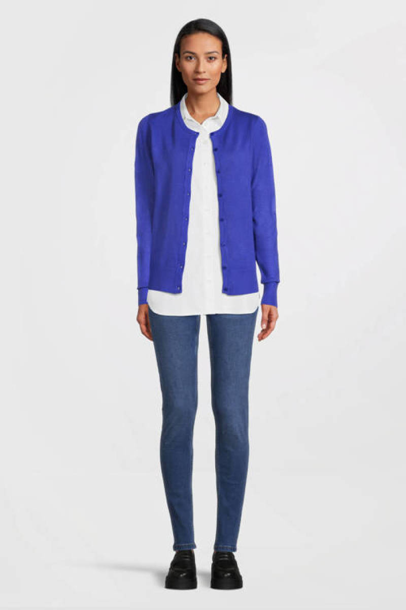 Imagine Korte vest met knopen blauw