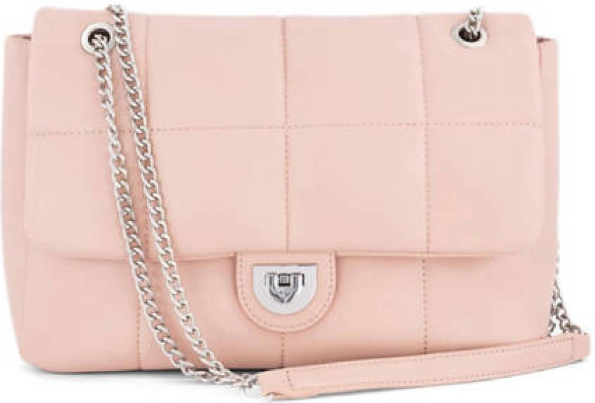 Oxmox doorgestikte crossbody tas lichtroze