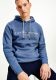 Tommy hilfiger hoodie met biologisch katoen faded indigo