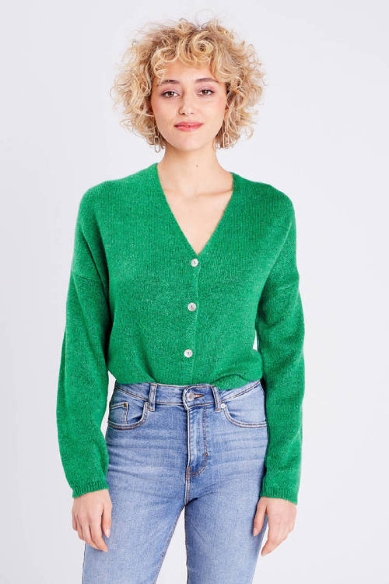 Cache Cache gebreid vest groen