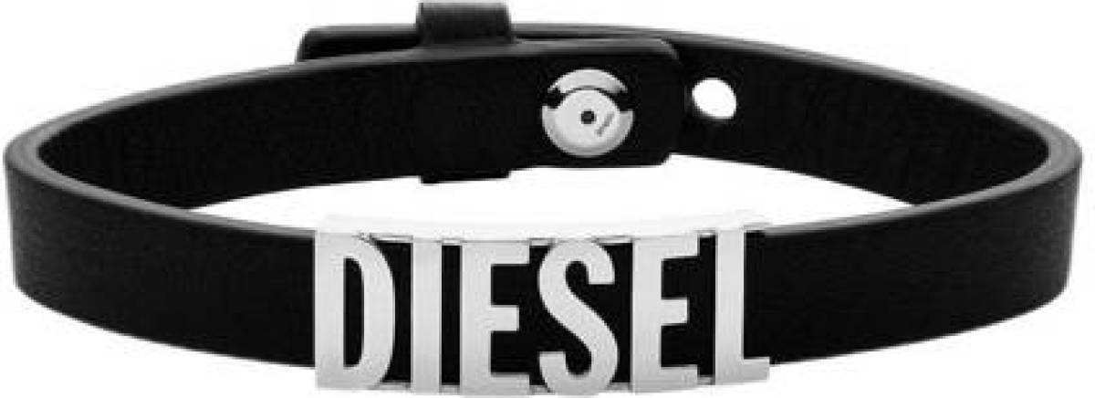 Diesel leren armband DX1346040 zwart
