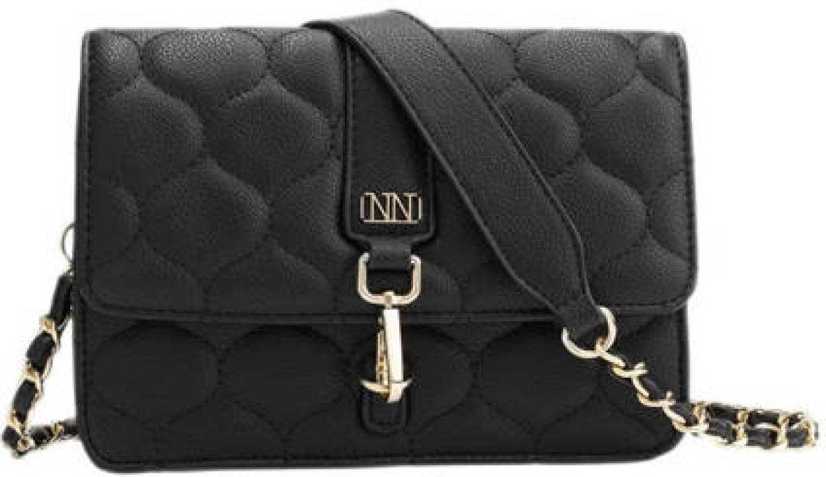 NIK&NIK doorgestikte crossbody tas Deau zwart