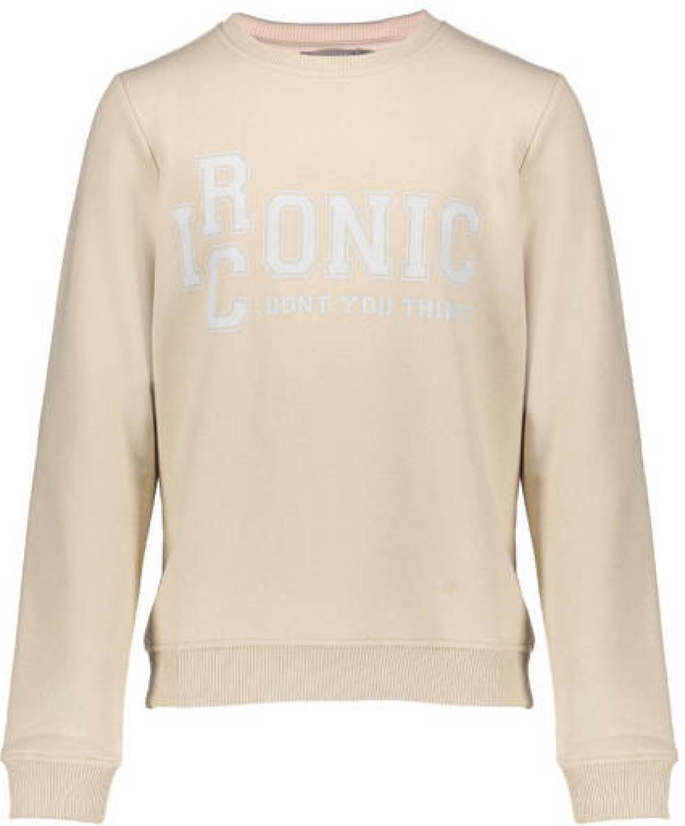 Geisha sweater met tekst ecru