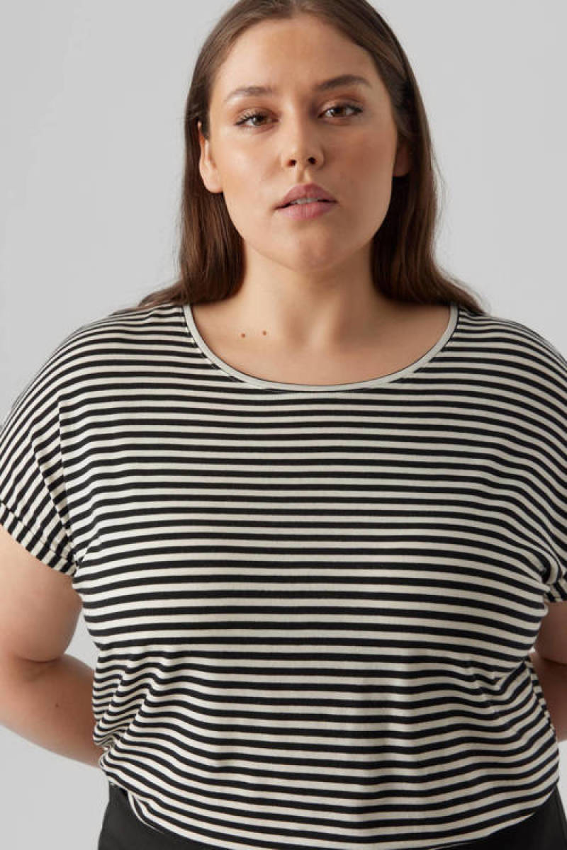 VERO MODA CURVE T-shirt blackstripes