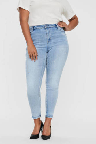 VERO MODA CURVE high waist skinny jeans light denim