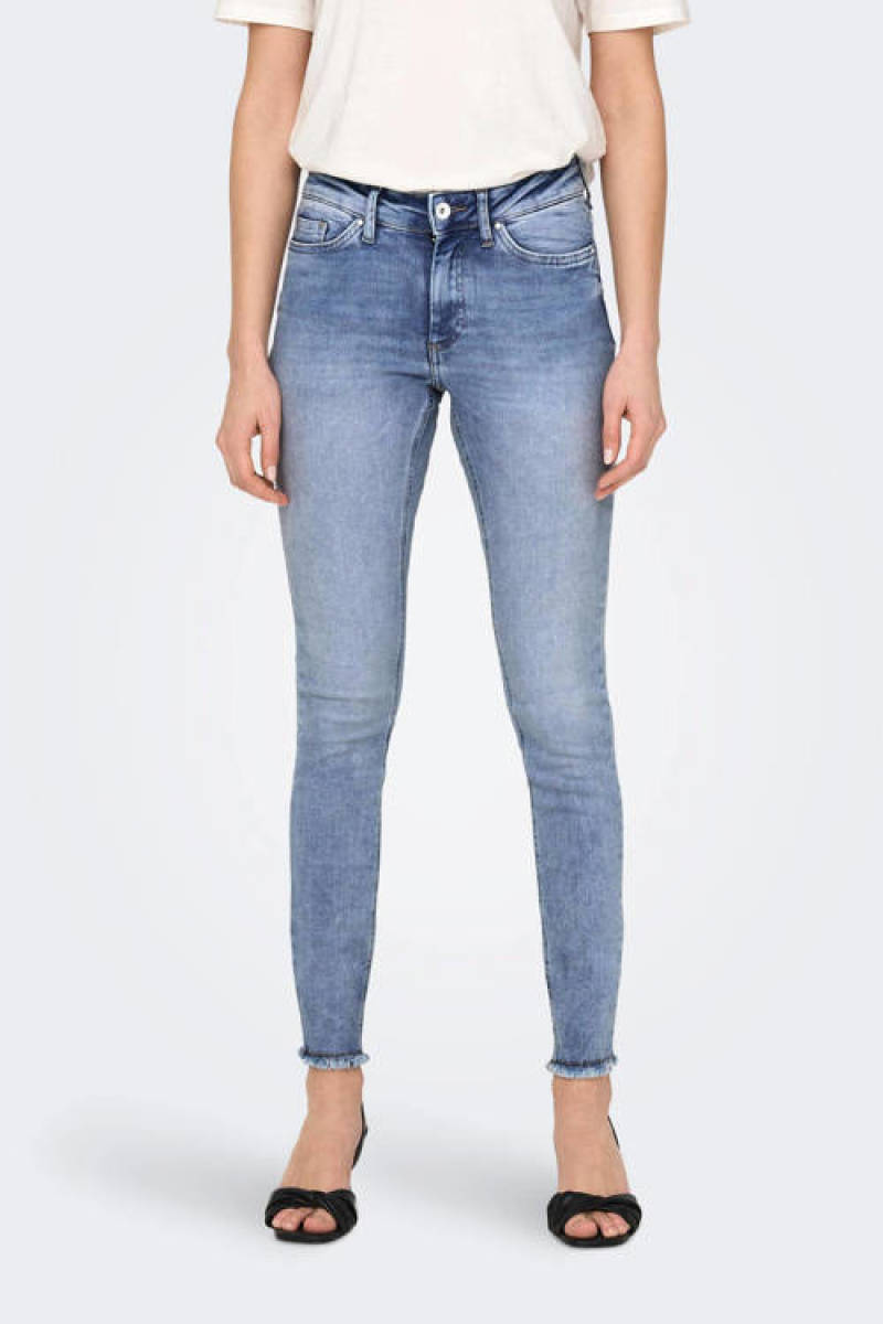 Only high waist skinny jeans ONLBLUSH lichtblauw