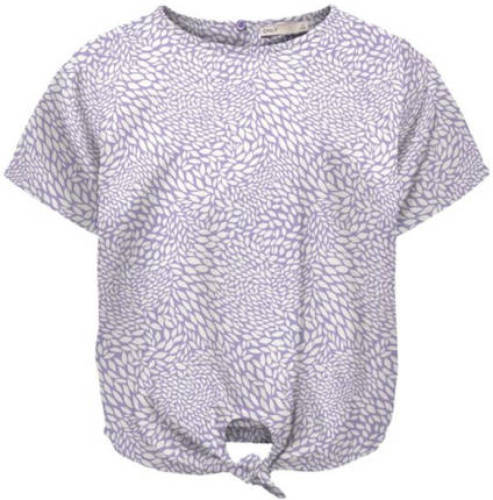 KIDS Only GIRL top KOGLINO met all over print lila/wit