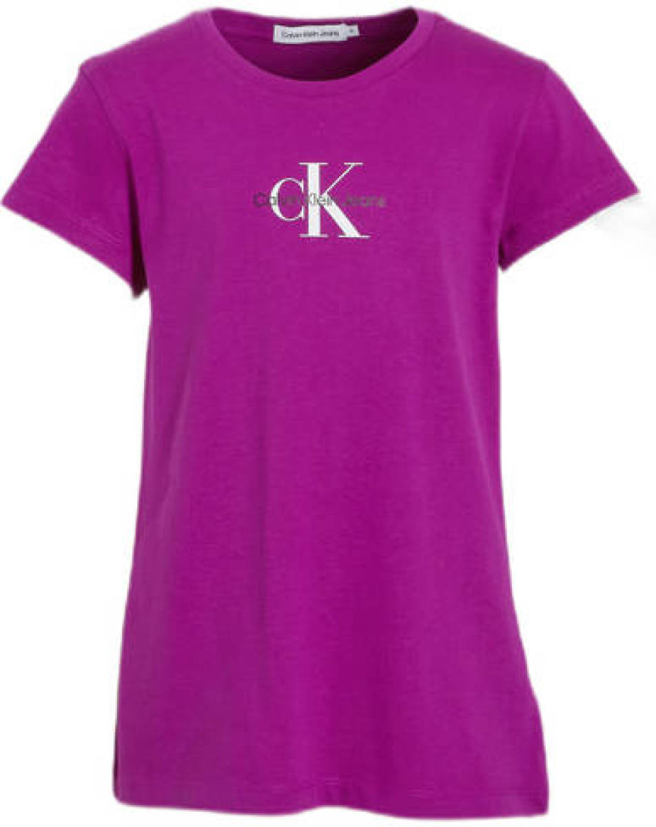 Calvin klein T-shirt met logo paars