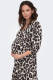 ONLY MATERNITY zwangerschapsjurk OLMOLIVIA met panterprint en volant wit/bruin/zwart