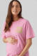 MAMALICIOUS zwangerschapsshirt MLFERIDA met biologisch katoen roze