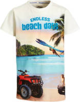 Me & My Monkey T-shirt Mattijs met all over print wit