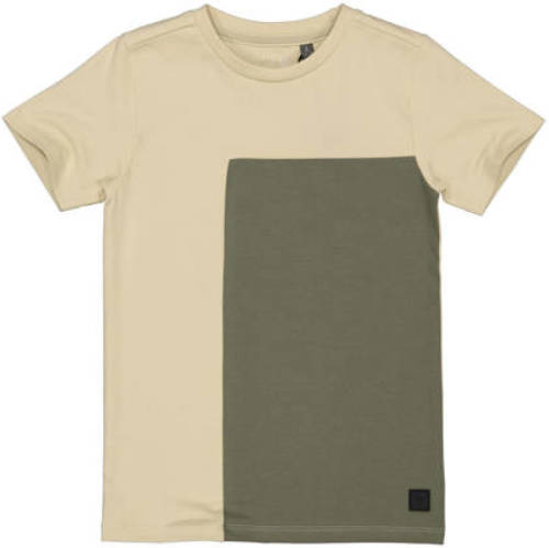 LEVV T-shirt beige/groen