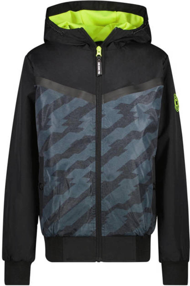 Cars zomerjas DULLHAM met camouflageprint zwart/blauw