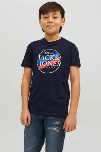 Jack & Jones JUNIOR T-shirt JORCODYY met printopdruk donkerblauw