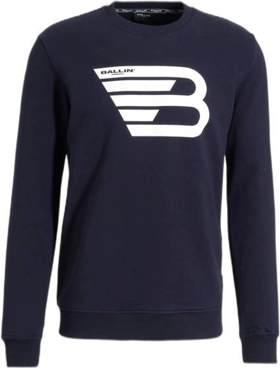 Ballin sweater van biologisch katoen dark blue