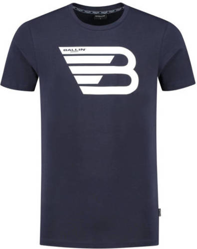 Ballin T-shirt met logo dark blue
