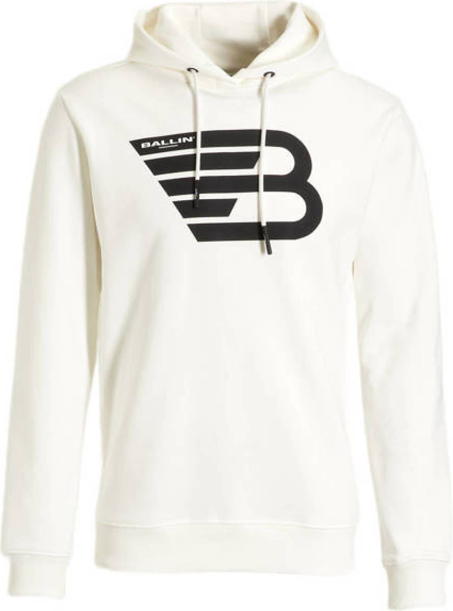 Ballin hoodie van biologisch katoen off white