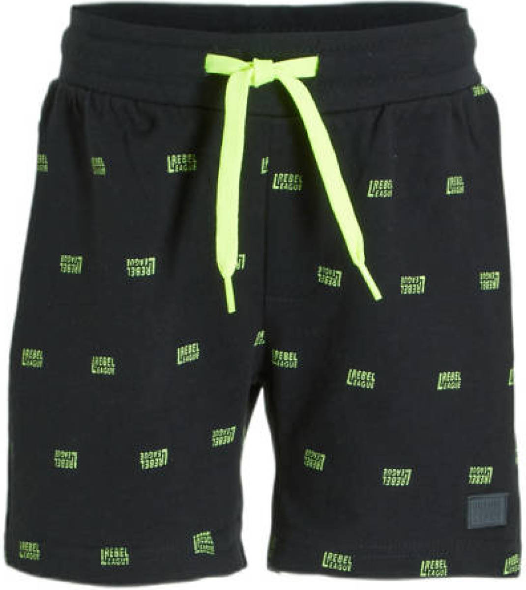 Orange Stars short Maik met all over print zwart