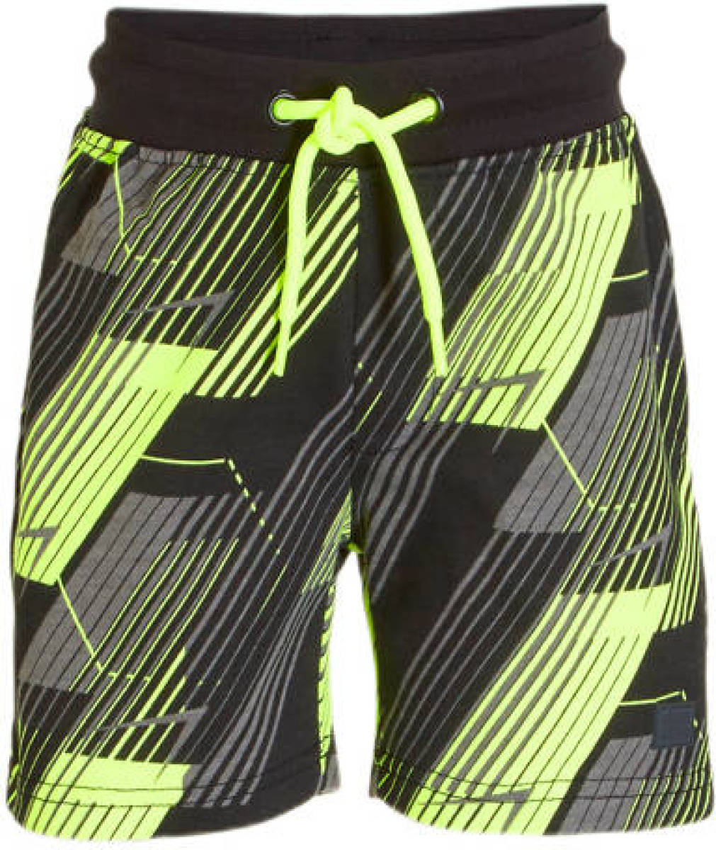 Orange Stars short Marcus met camouflageprint geel