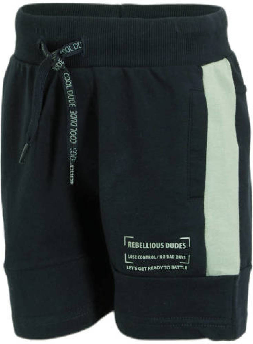 Orange Stars short Manuel met printopdruk donkerblauw