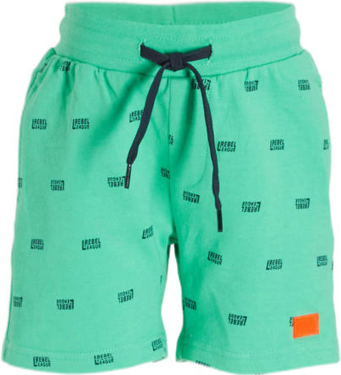 Orange Stars short Maik met all over print mintgroen