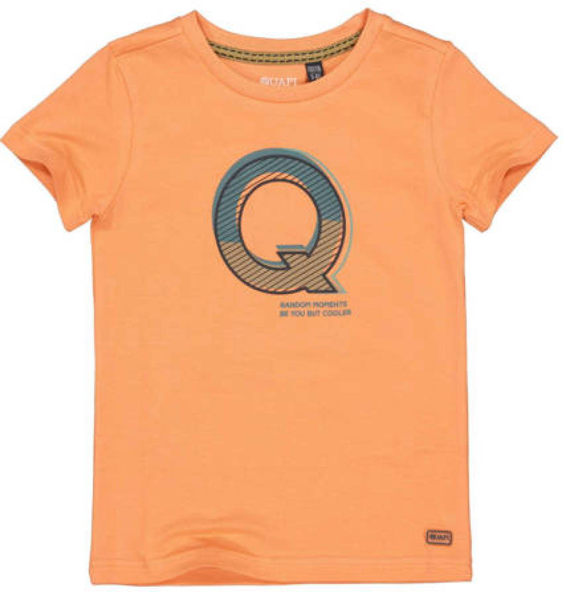 Quapi T-shirt met printopdruk oranje