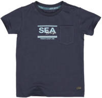 Quapi T-shirt QVIDAR met printopdruk donkrblauw