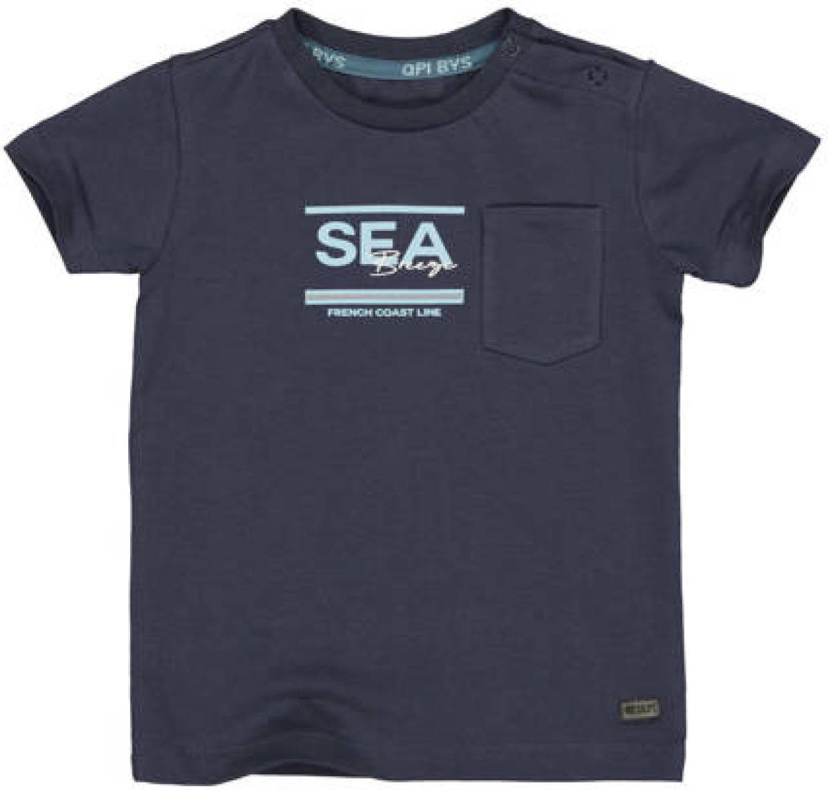Quapi T-shirt QVIDAR met printopdruk donkrblauw