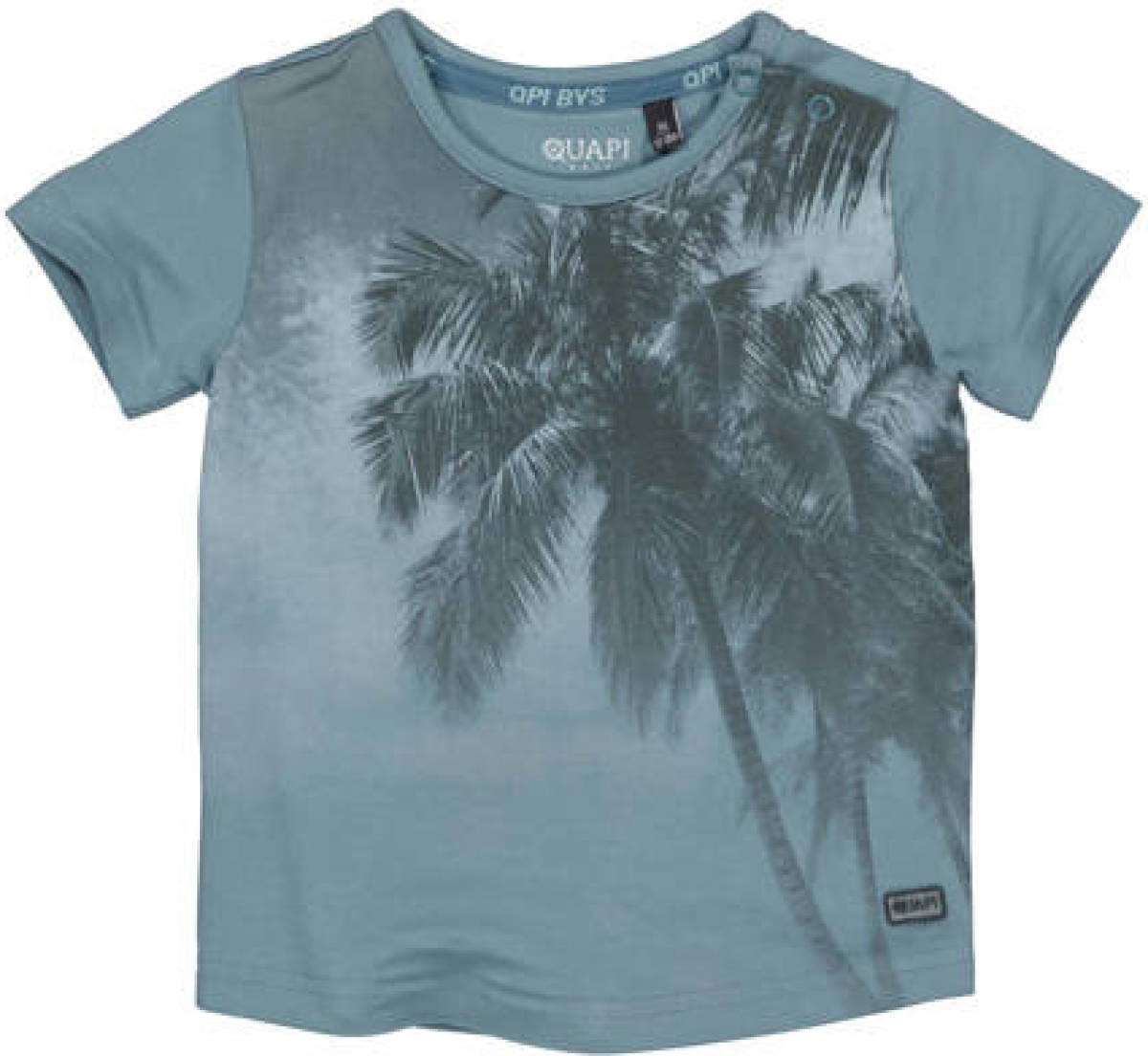 Quapi T-shirt QVAS met printopdruk blauw