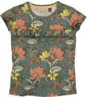 Quapi gebloemd T-shirt QVENKE licht army groen/multicolor