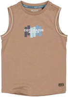 Quapi T-shirt QVIGO met printopdruk lichtbruin
