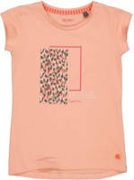 Quapi T-shirt met printopdruk zacht oranje