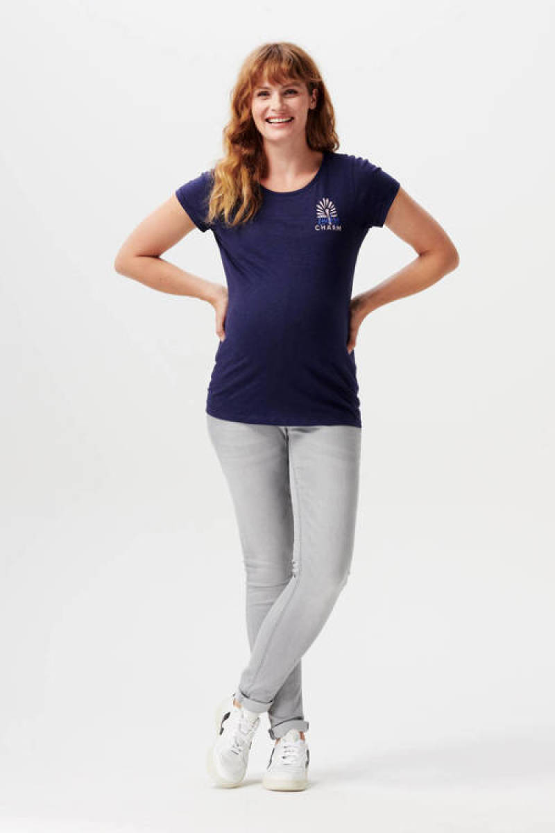 Noppies regular fit zwangerschapsjeans Ella grijs