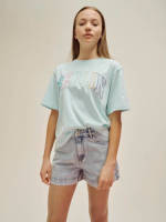 LMTD mom short NLFTONEIZZA DNM HW MOM SHORTS NOOS light blue denim