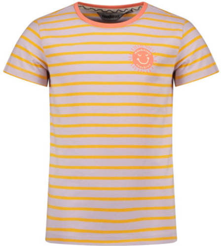 Moodstreet gestreept T-shirt lavendel/oranje