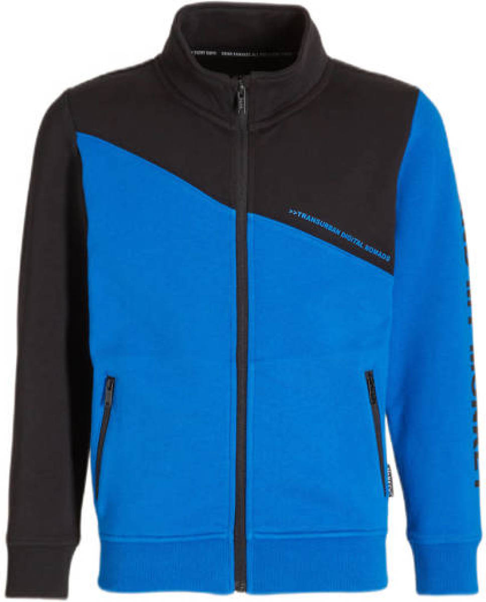 Me & My Monkey sweatvest Mex blauw/zwart