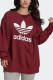 adidas Originals Plus Size Adicolor sweater donkerrood