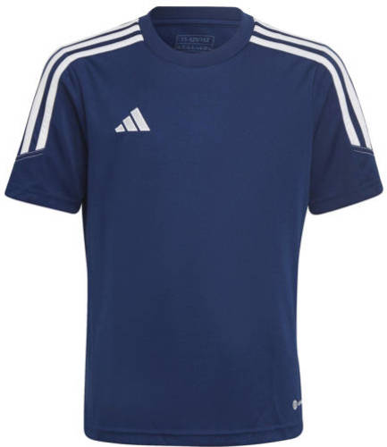 adidas Performance sport T-shirt Tiro donkerblauw/wit